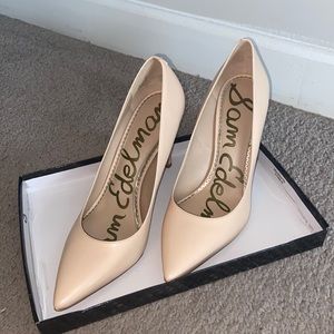 Sam Edelman Hazel Heels in Nude Leather